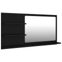 vidaXL Baderomsspeil svart 90x10,5x45 cm sponplate
