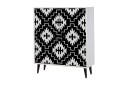 Kommode 95x111 cm   Svart/Hvit
