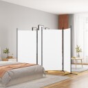 vidaXL Romdeler 4 paneler hvit 346x180 cm stoff