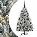  Kunstig juletre Grønn og hvit 120 cm PVC og metall