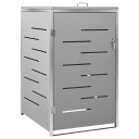 vidaXL Søppeldunkskur enkelt 69x77,5x115 cm rustfritt stål