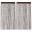 Vidaxl Trådgardiner 2 Stk 100x250 Cm Brun