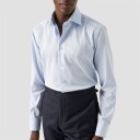 Contemporary Signature Twill Shirt Ligth Blue Floral Effect