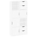  Sideskap 4 stk ODDA hvit 40x24x79 cm heltre furu
