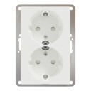 Schneider Electric Exxact WDE002184 Stikkontakt jordet, 2-veis, lav