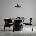 Decotique Elephant Stol Mørk Eik / Sort Skinn