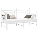 Sengramme med sovesofa Hvit 80x200 cm Stål