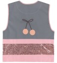 Jeune Premier Refleksvest 6–9 År Cherry Pom-Pom OneSize Rosa Sølv
