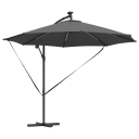  Kantilever bananparasol med lås Antrasitt 294 x 294 x 248 cm