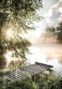 Foggy Summer Lake Plakat Plakat / 50x70cm