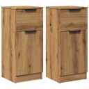  Skjenker 2 stk artisan eik 30x30x70 cm konstruert tre 8721158442635