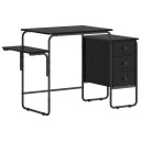 vidaXL Skrivebord med lagring Svart eik 120 x 50 x 75 cm