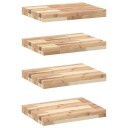  Flytende hyller 4 stk 60x30x4 cm ubehandlet heltre akasie
