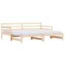 vidaXL Uttrekkbar dagseng 90x200 cm heltre furu 8721012122673