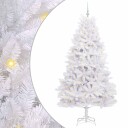 vidaXL Kunstig sammensatt juletre med 300 LED Hvit 210 cm PVC og stål