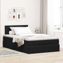  Ottoman sengeramme med madrass svart 120x200cm fløyel 3312616