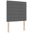  LED Hodegavl Linjedesign Mørk Grå 90 cm Stoff