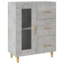 vidaXL Skjenk betonggrå 69,5x34x90 cm konstruert tre