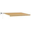  Uttrekkbar markise Flerfarget 450 × 350 cm Stoff og Aluminium