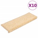 vidaXL Trappematter 10 stk 65x25 cm brun