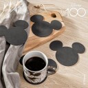 Disney Mickey Mouse glassbrikker antrasitt 4 pk