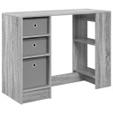 vidaXL Skrivebord med skuff Grå Sonoma 100 x 40 x 75 cm Konstruert tre