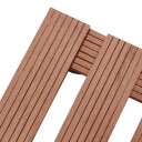 vidaXL Pottetraller 2 stk brun 30x30x7,5 cm WPC