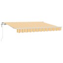 vidaXL Uttrekkbar markise Gul 300 x 200 cm stoff