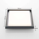 Lucande LED-utetaklampe Birta, kantet, 34 cm