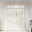  Voilegardiner med fanetopp 2 stk krem 8721158552853