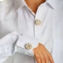 Sticky Bestie Flower Button Covers White