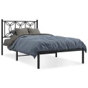  Sengeramme i metall med hodegavl svart 100x200 cm 8721102643866