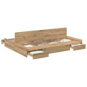 Seng med lagring artisan eik 135 x 190 cm Konstruert tre