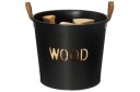 Vedkurv "wood" i sort