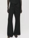 Mango Long Flared Trousers - Black - 40