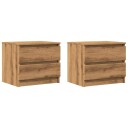  Nattbord 2 stk artisan eik 50x40x43.5 cm konstruert tre 8721158556059
