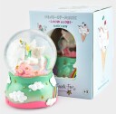 Robetoy Snøkule Unicorn Glitter Wind-up Music 14 cm