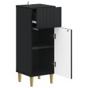 vidaXL Baderom Oppbevaringsskap ARNHEM Svart 30 x 31 x 80 cm