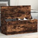  Oppbevaringsboks røkt eik 90x35x35 cm konstruert tre