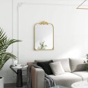 Gullfarget barokk veggspeil 60x87 cm