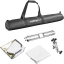 Walimex Pro 5 i 1 Sammenleggbar Reflektor Med Stativ 110 cm