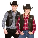 Wicked Costumes Ltd Sheriff Vest Svart - One size