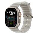 Apple 49mm Translucent Grey Ocean Band Extension Natural Titanium Finish