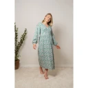 Noella Florentina Long Dress Green Flower S