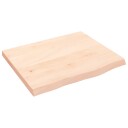 vidaXL Vegghylle 60x50x4 cm ubehandlet heltre eik