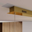 Lucande LED-pendellampe Hayley, 5 lyskilder, lang, gull