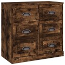  Skjenk røkt eik 70x35,5x67,5 cm konstruert tre