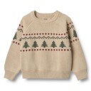 Wheat Warm Sand Jacquard Pullover Balou 8 år/128