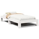  Sengeramme uten madrass hvit 100x200 cm heltre furu 8721158369505