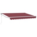  Uttrekkbar markise Burgunder 2,5 x 2 m Polyester og Metall